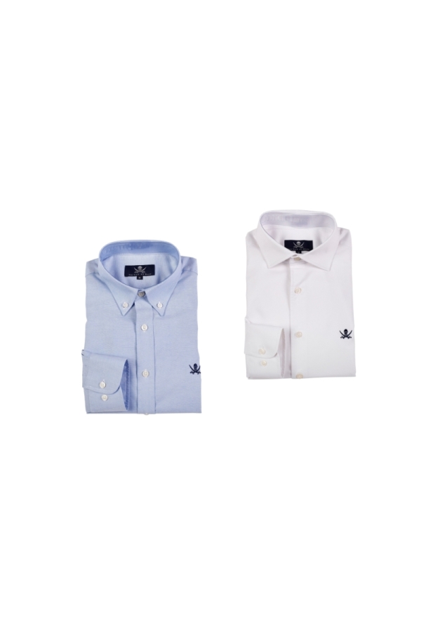 Pack 2 Camisas Oxford Hombre The Time Of Bocha PI1PK.CS Celeste-Blanco