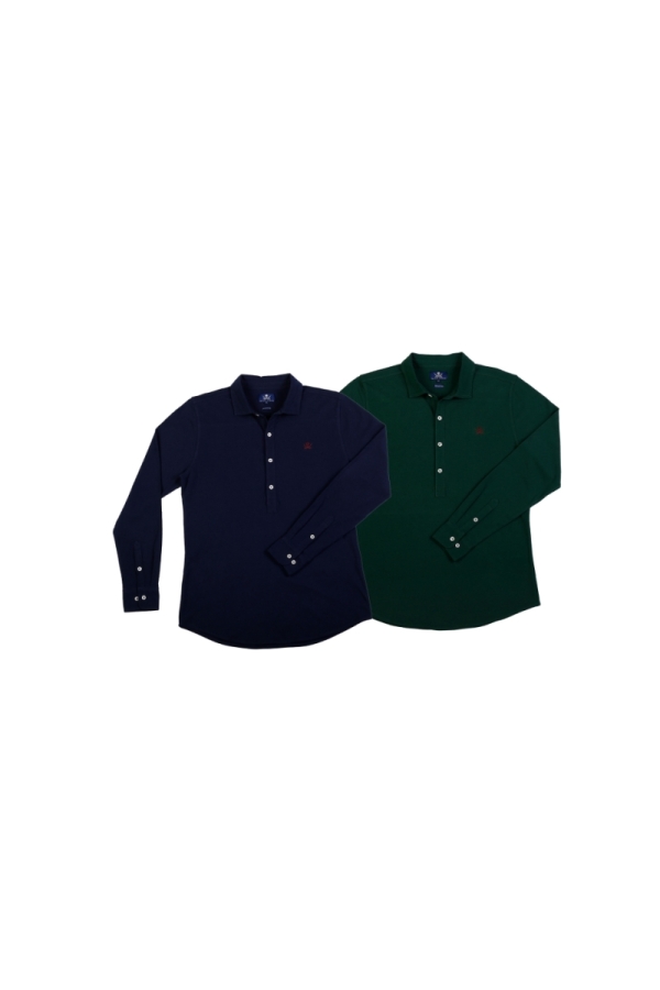 Pack 2 Polos Camisero Hombre The Time Of Bocha PI1PK.PL Marino-Verde