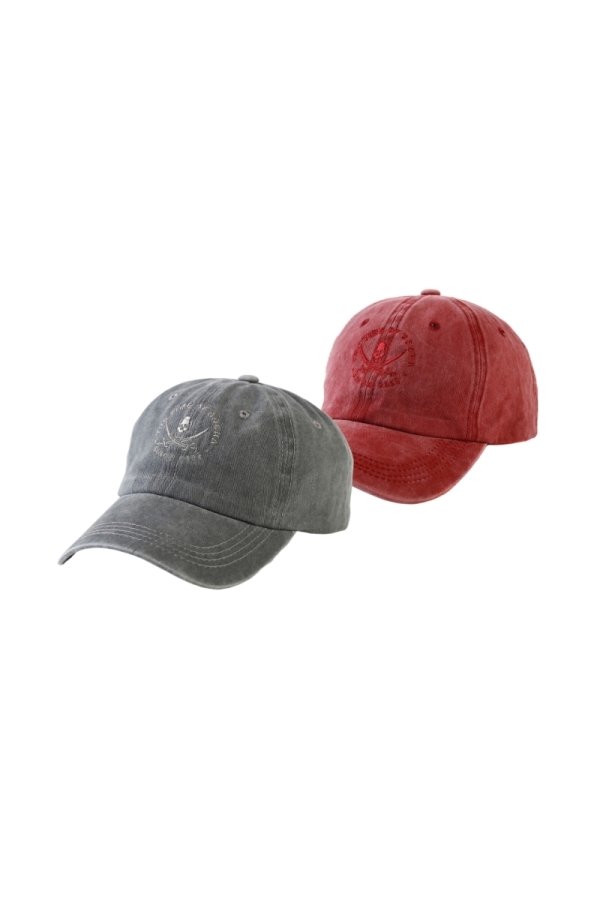 Pack 2 Gorras Hombre The Time Of Bocha PI1PK.GORRA Gris-Rojo