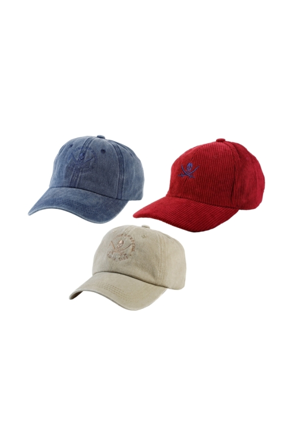 Pack 3 Gorras Hombre The Time Of Bocha PI1PK.GORRA Beige-Marino-Burdeos