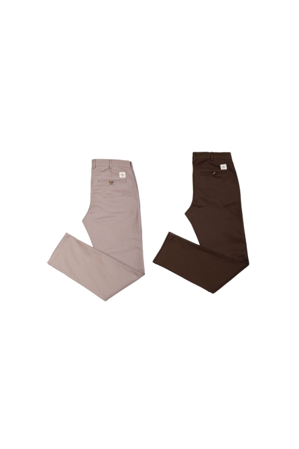 Pack 2 Pantalones Chino Hombre The Time Of Bocha PI1PK.PCH Gris-Verde