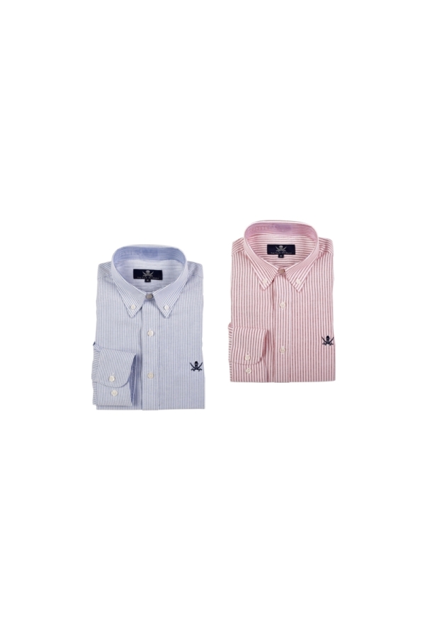 Pack 2 Camisas Oxford Hombre The Time Of Bocha PI1PK.CS Azul-Rosa