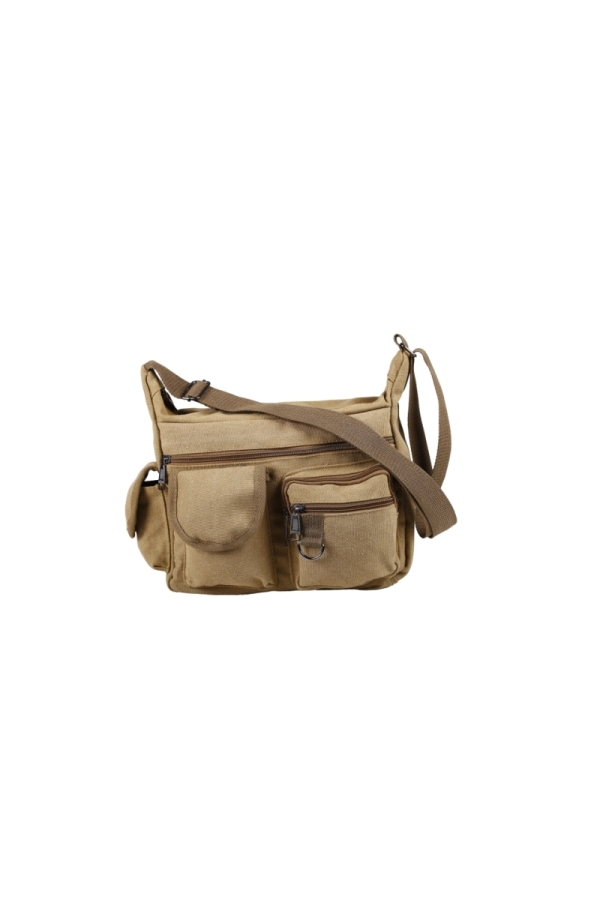 Bandolera Canvas Hombre The Time Of Bocha QV1BAND2 Camel