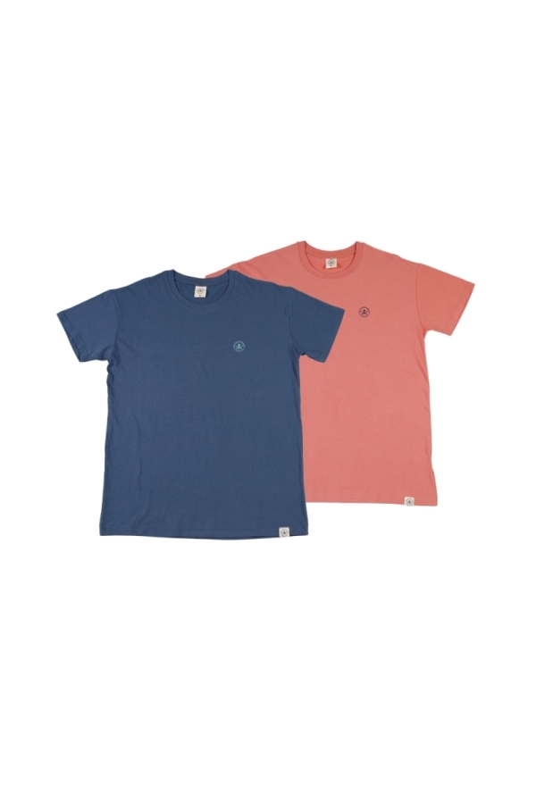 Pack 2 Camisetas Hombre The Time Of Bocha QV1PK.CM Denim-Rosa 