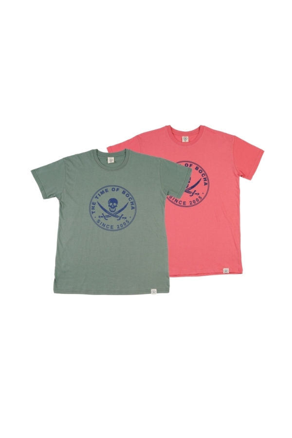 Pack 2 Camisetas Hombre The Time Of Bocha QV1PK.CM Verde-Coral 