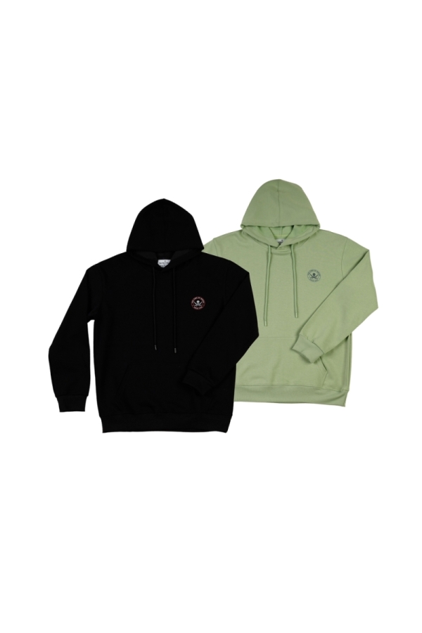 Pack 2 Sudaderas Hombre The Time Of Bocha QV1PK.SUD Negro-Verde