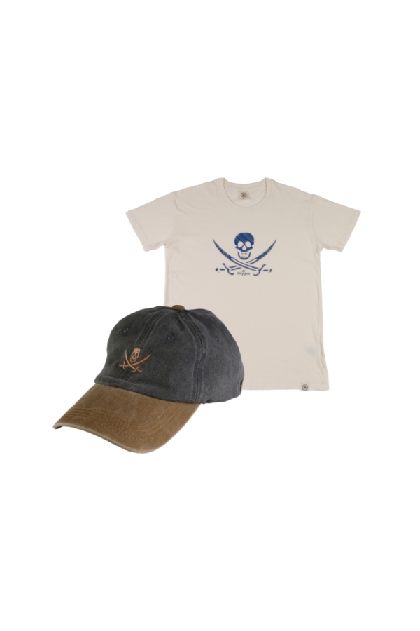 Pack Gorra Y Camiseta Hombre The Time Of Bocha QV1PK.GOCM Beige-Bl.Vinta