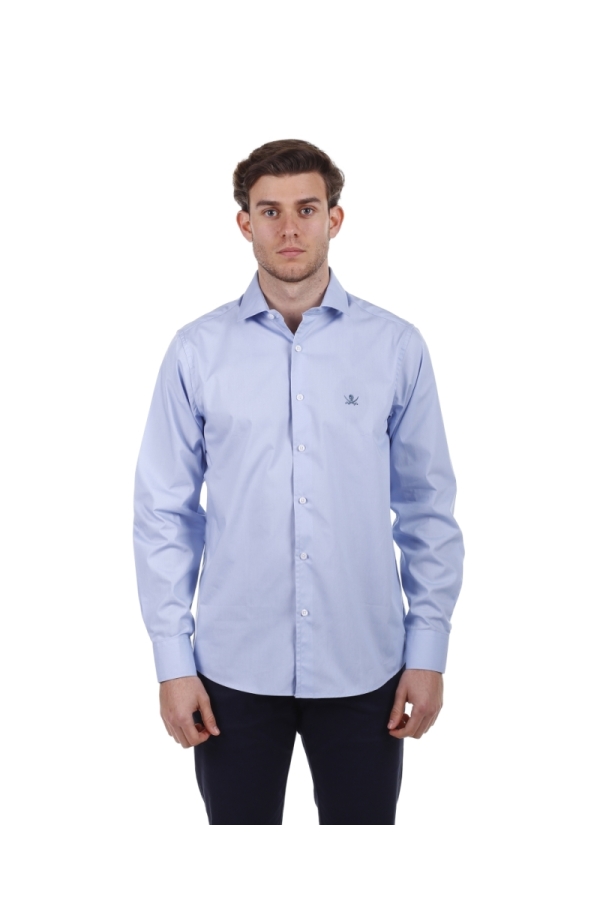 Camisa Gabardina Hombre The Time Of Bocha PV1GAB Celeste