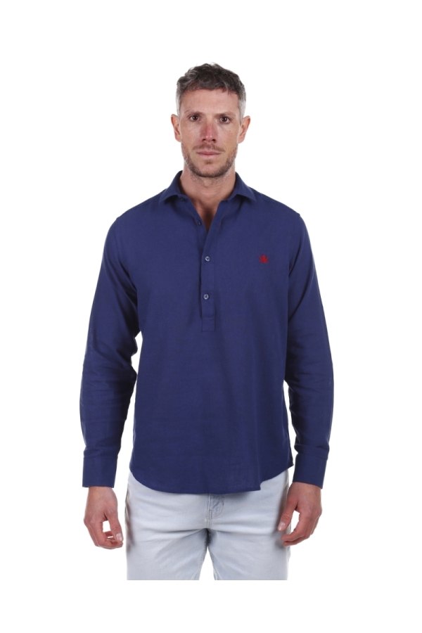 Camisa Polera Hombre The Time Of Bocha PV1POL Marino