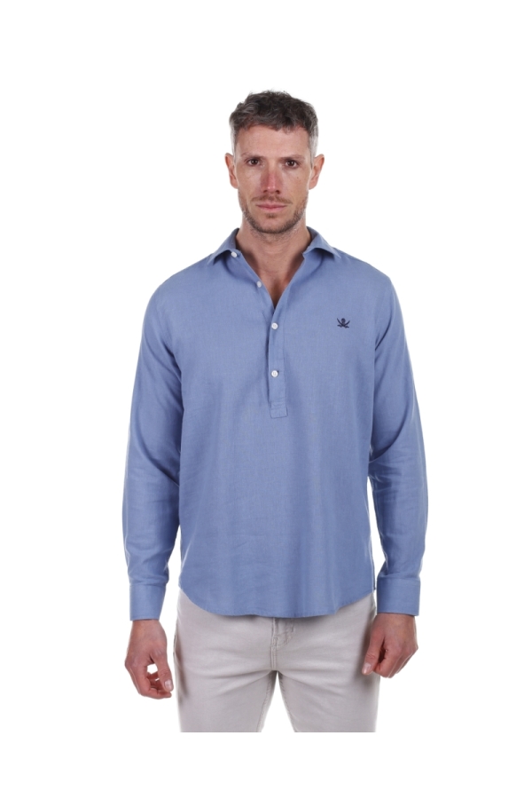 Camisa Polera Hombre The Time Of Bocha PV1POL Denim