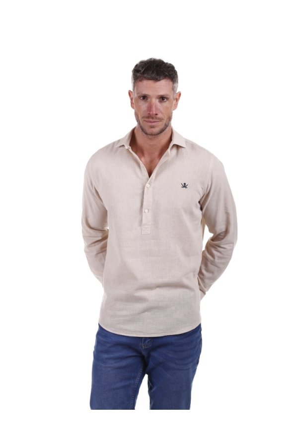 Camisa Polera Hombre The Time Of Bocha PV1POL Beige