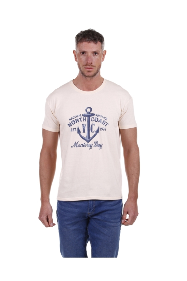 Camiseta Ancla Hombre The Time Of Bocha PV1CANCLA Beig