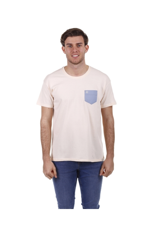 Camiseta Bolsillo Hombre The Time Of Bocha PV1CBOLSILLO Beige