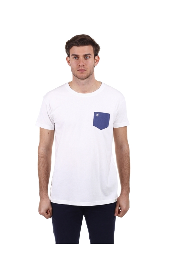 Camiseta Bolsillo Hombre The Time Of Bocha PV1CBOLSILLO Blanco