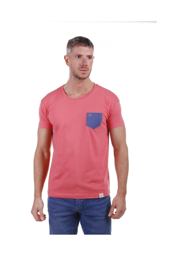 Camiseta Bolsillo Hombre The Time Of Bocha PV1CBOLSILLO Coral