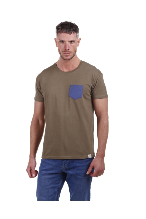 Camiseta Bolsillo Hombre The Time Of Bocha PV1CBOLSILLO Kaki