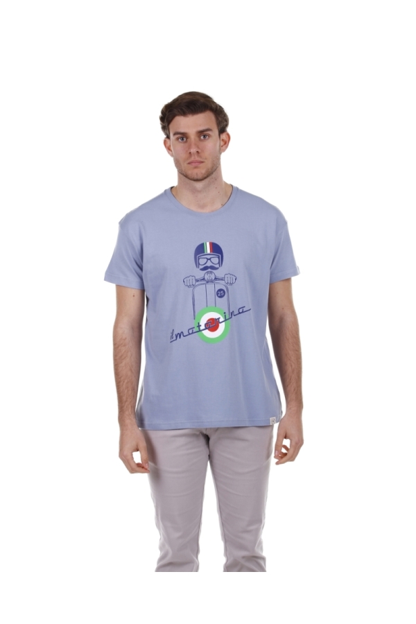 Camiseta Motorino Hombre The Time Of Bocha PV1CMOTORINO Celeste