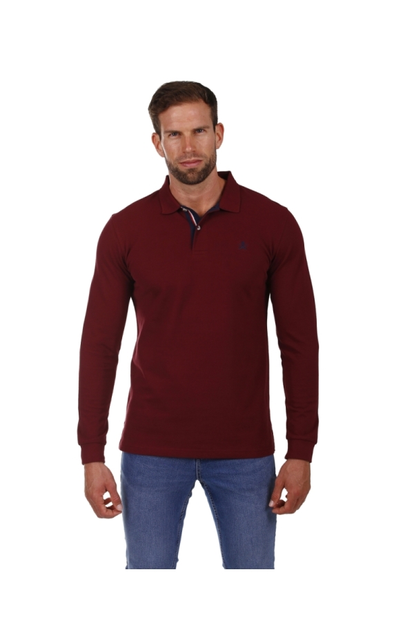 Polo Basic M/L Hombre The Time Of Bocha PI1PPOLO Burdeos