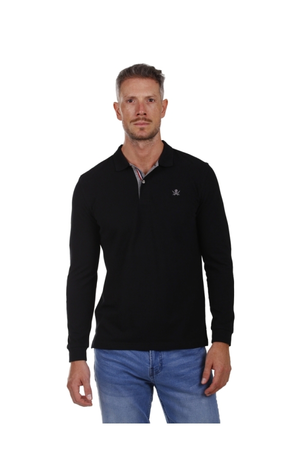 Polo Basic M/L Hombre The Time Of Bocha PI1PPOLO Negro