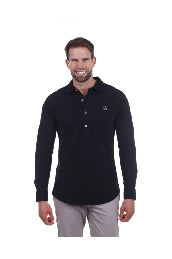 Polo Camisero Hombre The Time Of Bocha PI1PCAMI Negro