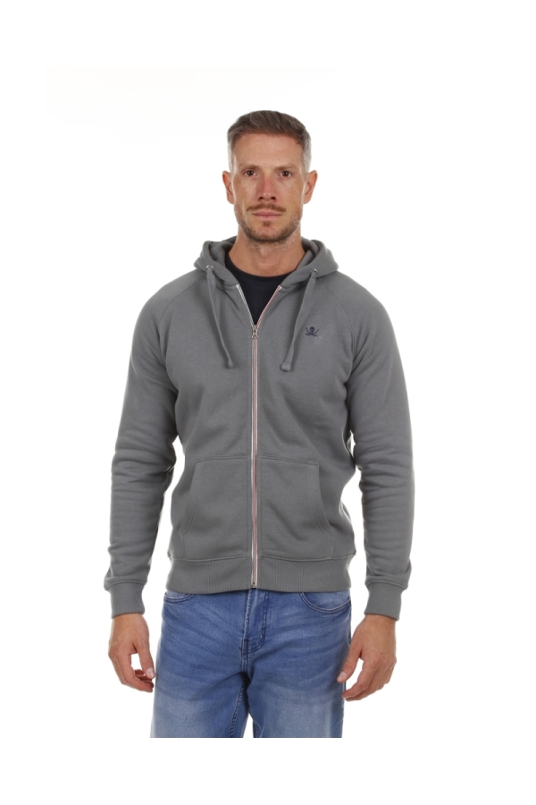 Sudadera Cremallera Capucha Hombre The Time Of Bocha PI1SZIP Azul.Sur