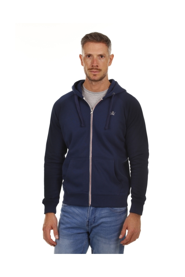 Sudadera Cremallera Capucha Hombre The Time Of Bocha PI1SZIP Denim