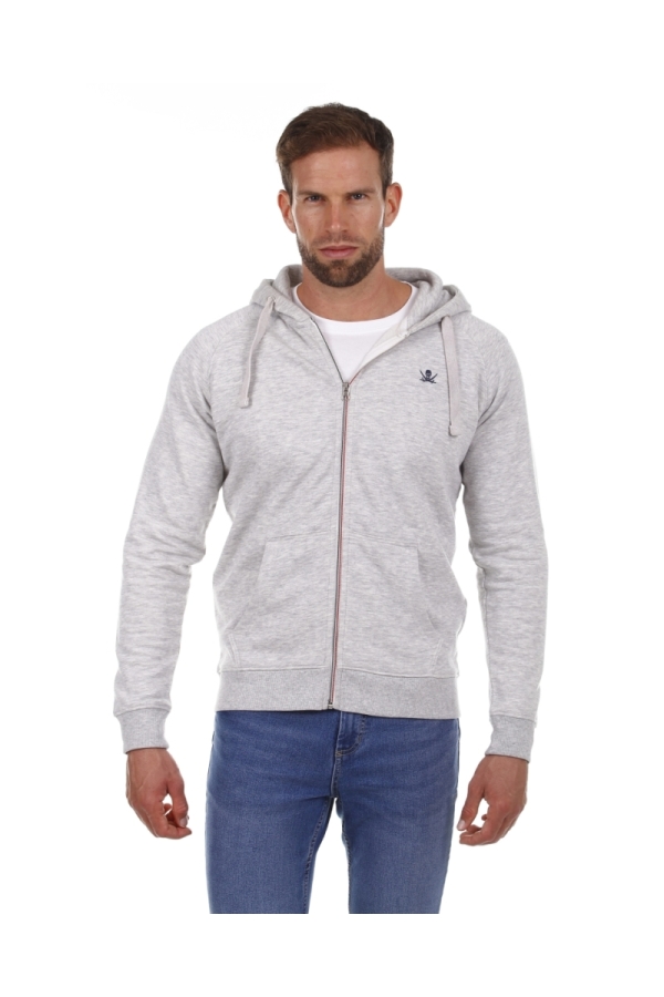 Sudadera Cremallera Capucha Hombre The Time Of Bocha PI1SZIP Gris