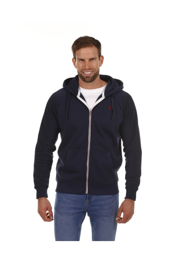 Sudadera Cremallera Capucha Hombre The Time Of Bocha PI1SZIP Marino