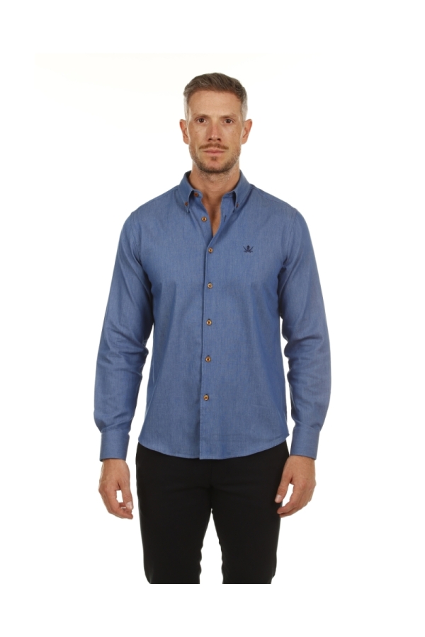 Camisa Jeans Hombre The Time Of Bocha PI1JEANS Azul