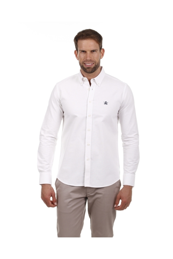 Camisa Oxford Hombre The Time Of Bocha PI1OXF Blanco