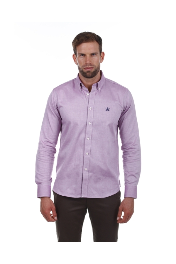 Camisa Oxford Hombre The Time Of Bocha PI1OXF Morado