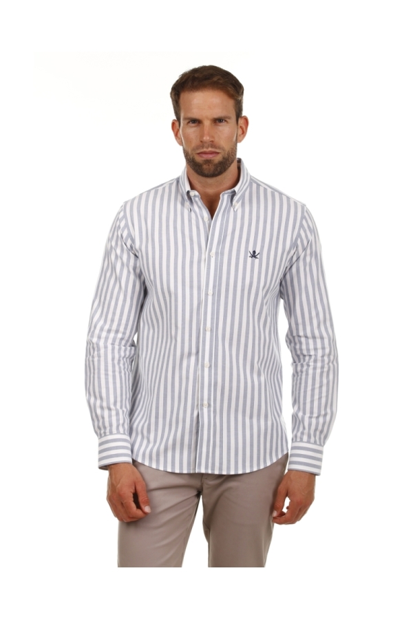 Camisa Oxford Hombre The Time Of Bocha PI1OXF Marino